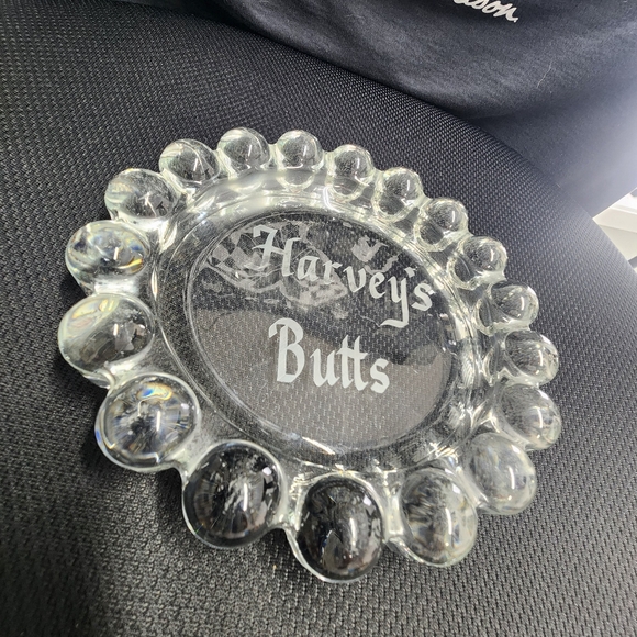 Vintage Clear Solid‎ Glass Ashtray - Picture 1 of 4